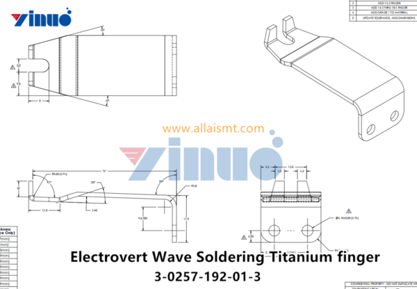 3-0257-192-01-3 ELECTROVERT FINGER,RIGID,TITANIUM,STRAIGHT L