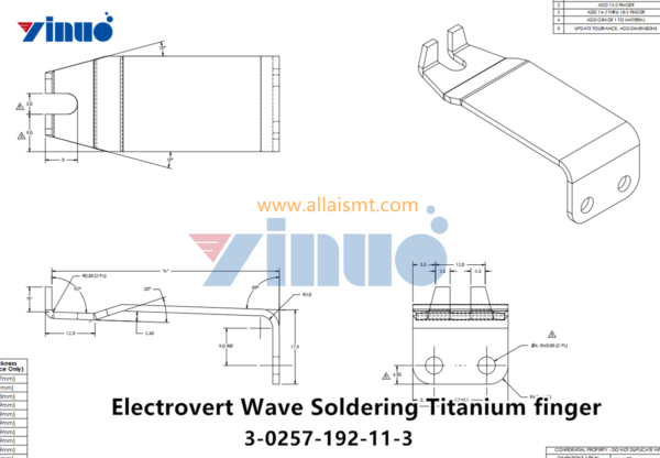 3-0257-192-11-3 ELECTROVERT FINGER,RIGID,TITANIUM,STRAIGHT L