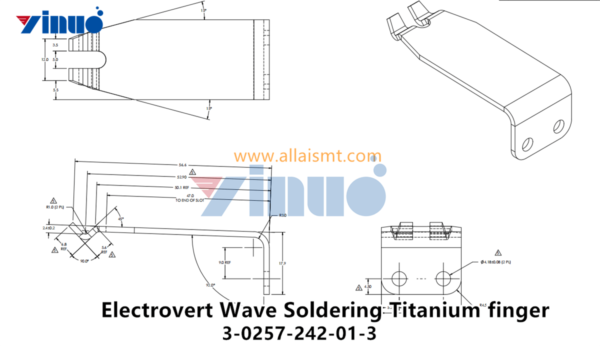 3-0257-242-01-3 ELECTROVERT FINGER,V,GROOVE,RIGID,TITANIUM