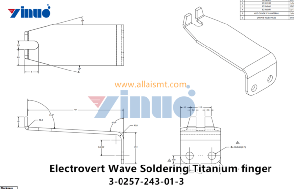 3-0257-243-01-3 ELECTROVERT FINGER,RIGID,TITANIUM,STRAIGHT L 3.77mm