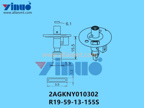 FUJI NXT H04S NOZZLE 2AGKNY010302 R19-59-13-155S