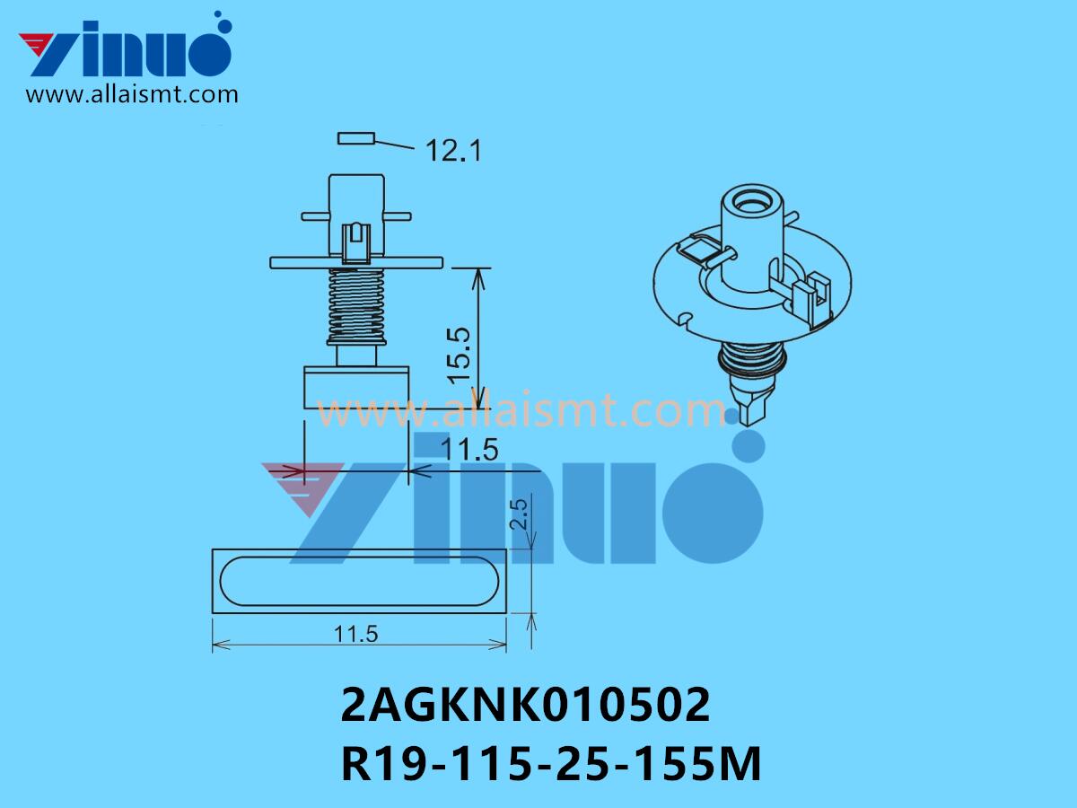 FUJI NXT H08M NOZZLE 2AGKNK010502 R19-115-25-155M
