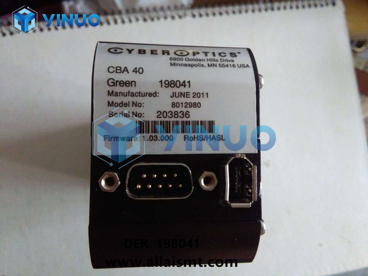 198041 DEK CAMERA GREEN 12V ROHS FIREWIRE